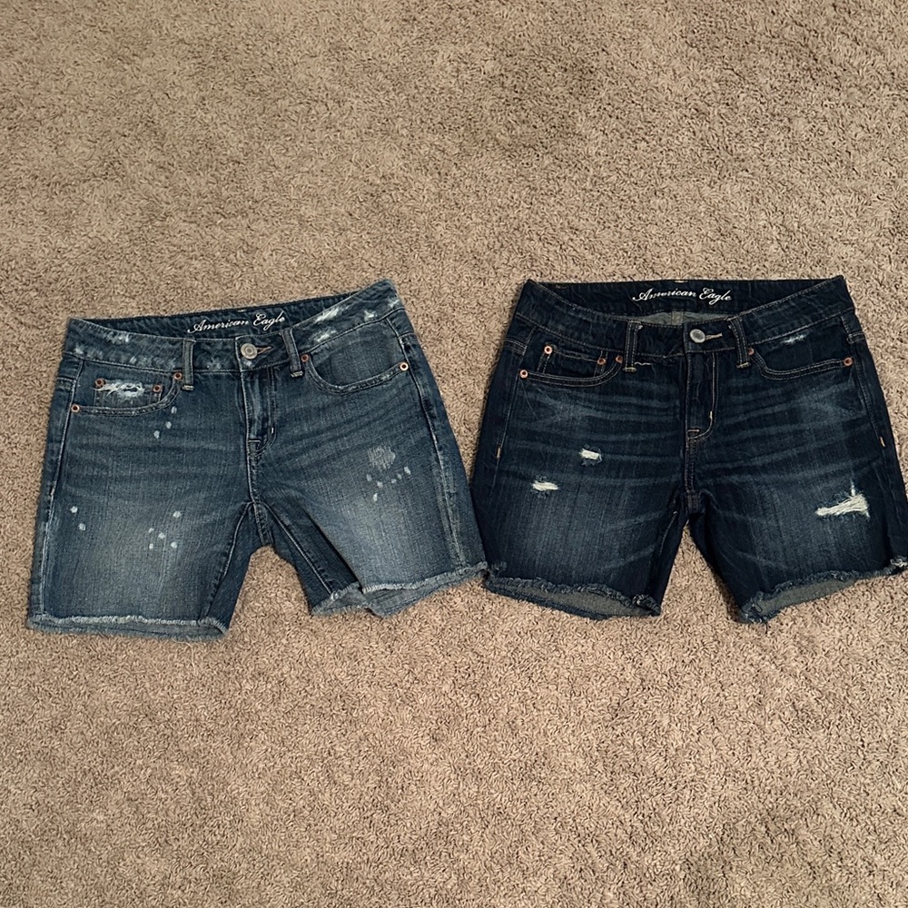 American Eagle Outfitters Women's Jean Shorts - Dark Wash
